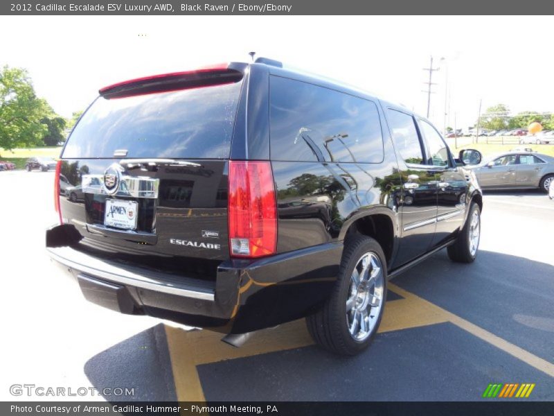 Black Raven / Ebony/Ebony 2012 Cadillac Escalade ESV Luxury AWD