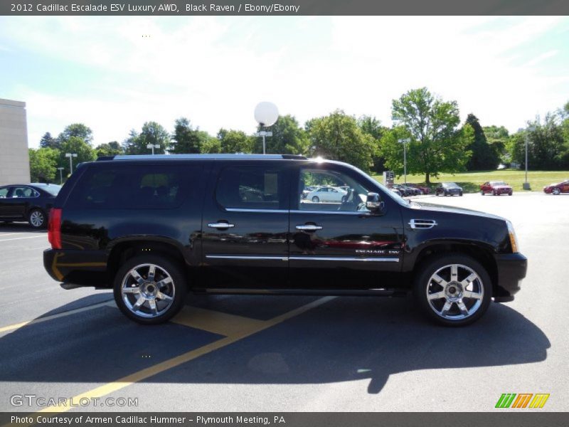 Black Raven / Ebony/Ebony 2012 Cadillac Escalade ESV Luxury AWD