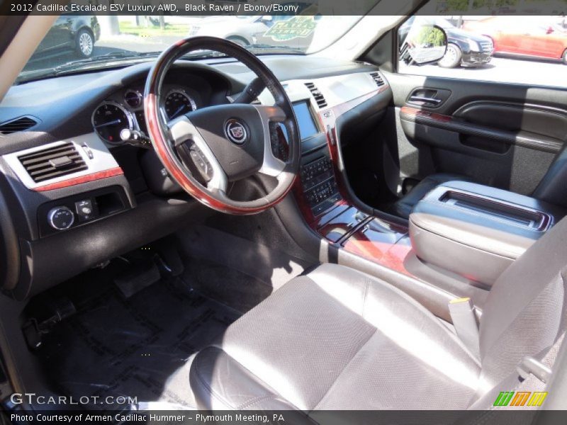 Black Raven / Ebony/Ebony 2012 Cadillac Escalade ESV Luxury AWD