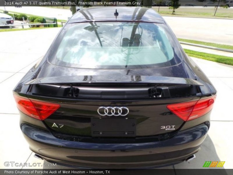 Phantom Black Pearl / Titanium Gray 2014 Audi A7 3.0T quattro Premium Plus
