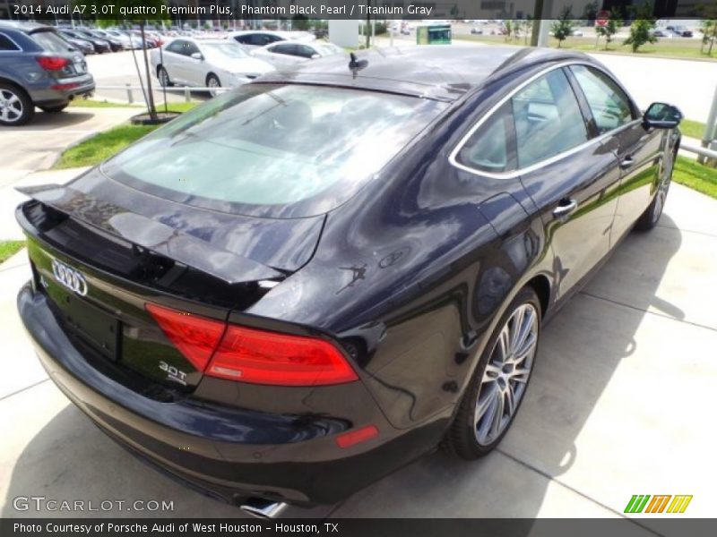 Phantom Black Pearl / Titanium Gray 2014 Audi A7 3.0T quattro Premium Plus