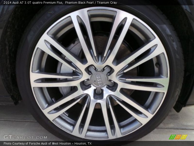 Phantom Black Pearl / Titanium Gray 2014 Audi A7 3.0T quattro Premium Plus