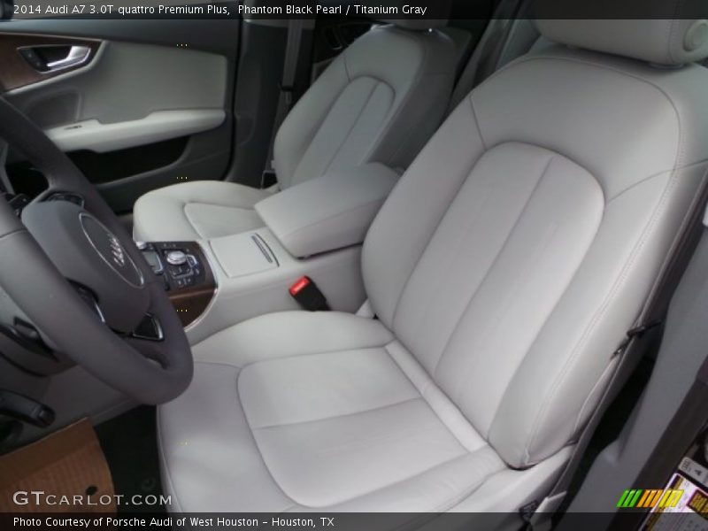 Phantom Black Pearl / Titanium Gray 2014 Audi A7 3.0T quattro Premium Plus
