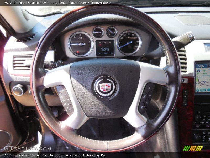 Black Raven / Ebony/Ebony 2012 Cadillac Escalade ESV Luxury AWD
