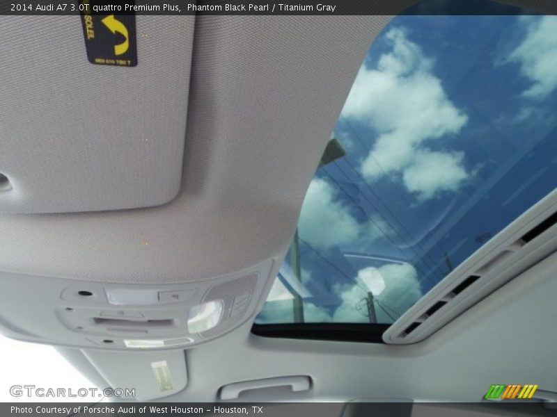 Phantom Black Pearl / Titanium Gray 2014 Audi A7 3.0T quattro Premium Plus