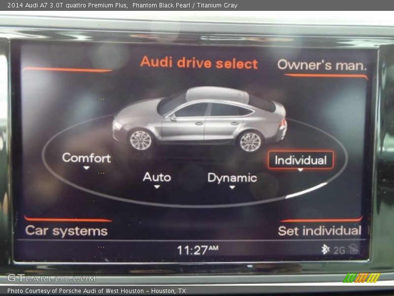 Phantom Black Pearl / Titanium Gray 2014 Audi A7 3.0T quattro Premium Plus