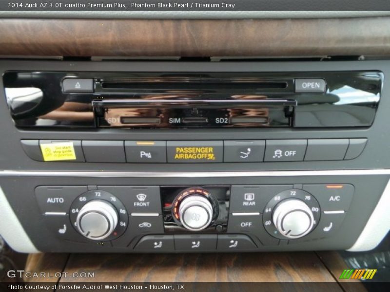 Phantom Black Pearl / Titanium Gray 2014 Audi A7 3.0T quattro Premium Plus