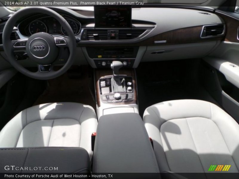 Phantom Black Pearl / Titanium Gray 2014 Audi A7 3.0T quattro Premium Plus