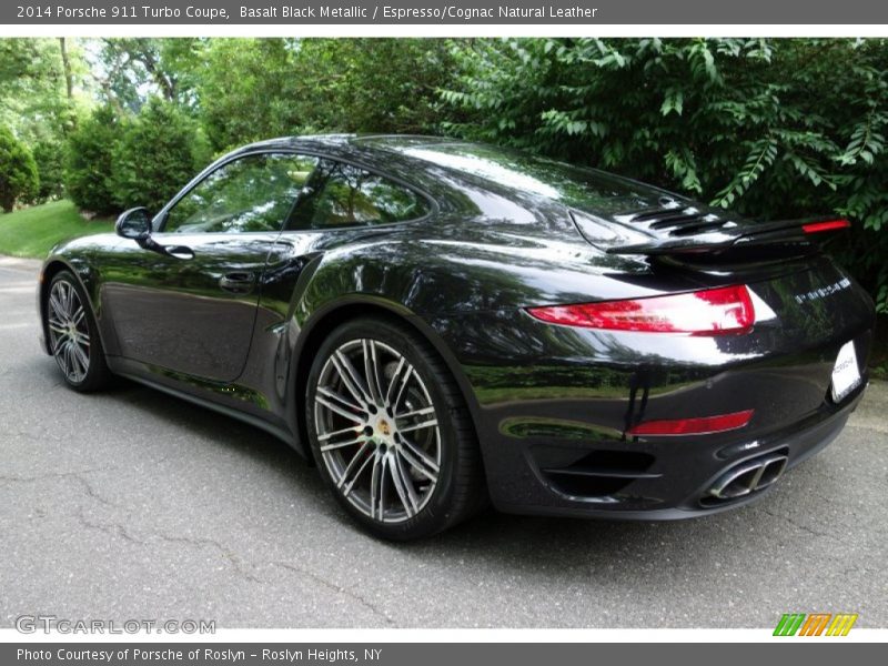 Basalt Black Metallic / Espresso/Cognac Natural Leather 2014 Porsche 911 Turbo Coupe