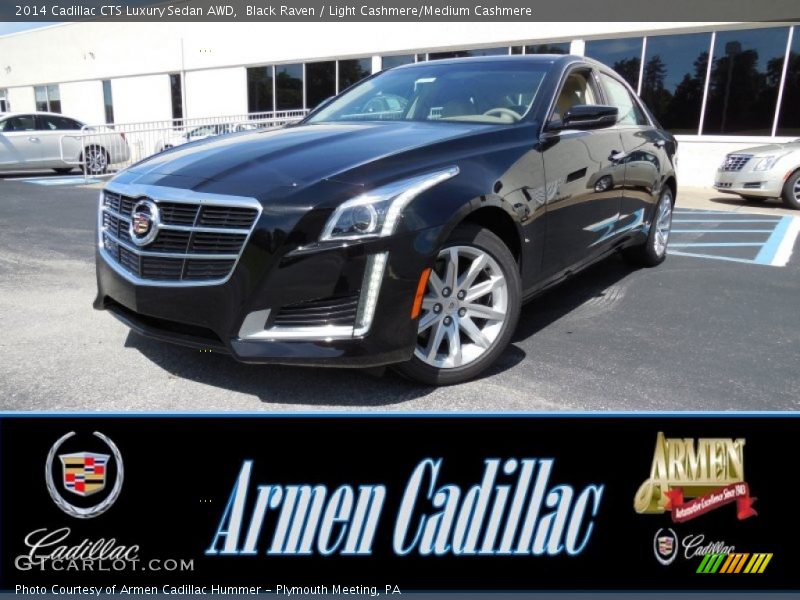 Black Raven / Light Cashmere/Medium Cashmere 2014 Cadillac CTS Luxury Sedan AWD