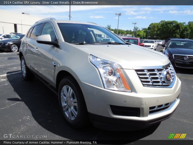 Silver Coast Metallic / Shale/Brownstone 2014 Cadillac SRX Luxury