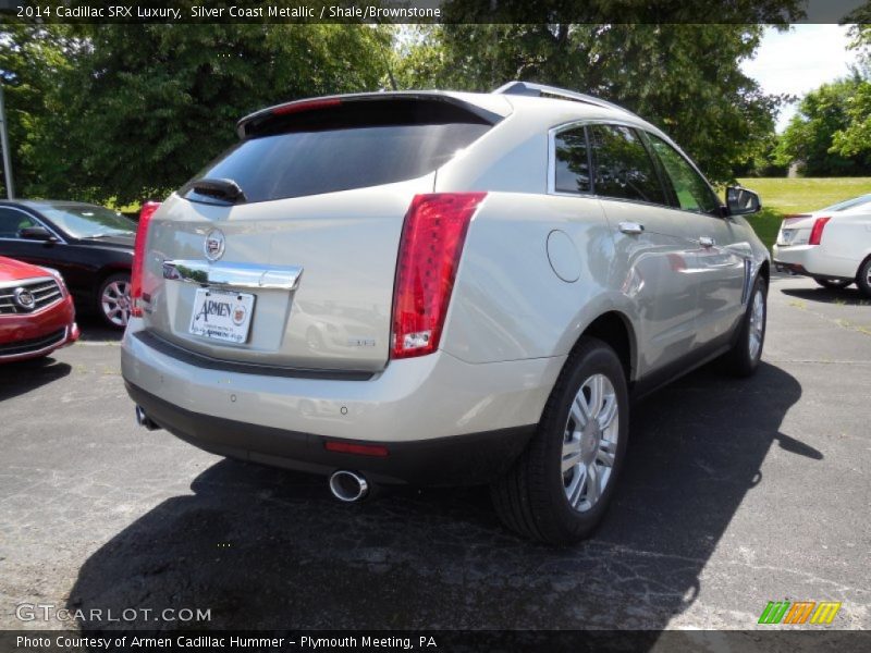 Silver Coast Metallic / Shale/Brownstone 2014 Cadillac SRX Luxury