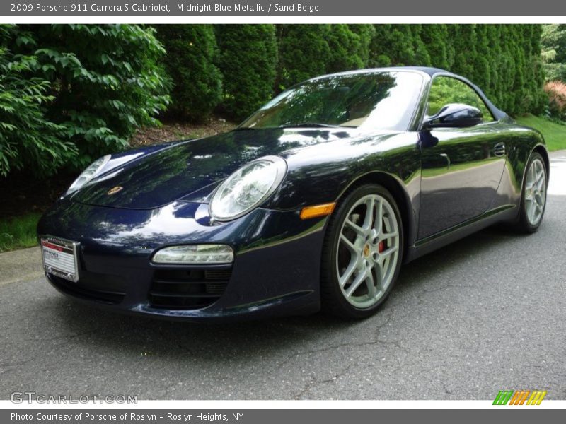 Midnight Blue Metallic / Sand Beige 2009 Porsche 911 Carrera S Cabriolet