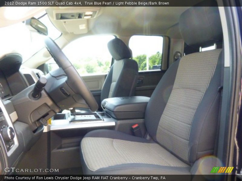 True Blue Pearl / Light Pebble Beige/Bark Brown 2012 Dodge Ram 1500 SLT Quad Cab 4x4