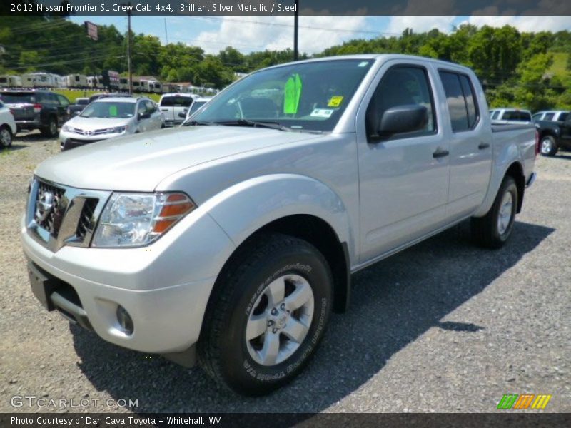 Brilliant Silver Metallic / Steel 2012 Nissan Frontier SL Crew Cab 4x4