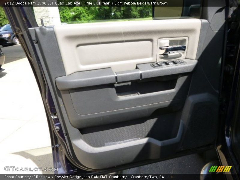 True Blue Pearl / Light Pebble Beige/Bark Brown 2012 Dodge Ram 1500 SLT Quad Cab 4x4