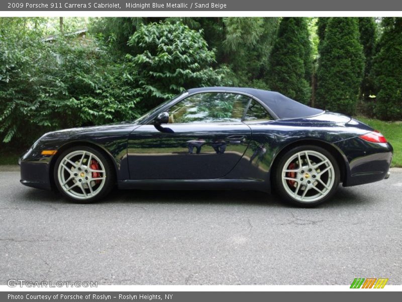 Midnight Blue Metallic / Sand Beige 2009 Porsche 911 Carrera S Cabriolet