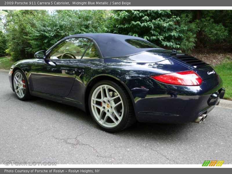 Midnight Blue Metallic / Sand Beige 2009 Porsche 911 Carrera S Cabriolet