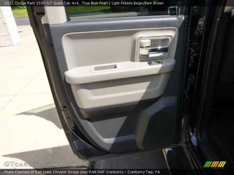 True Blue Pearl / Light Pebble Beige/Bark Brown 2012 Dodge Ram 1500 SLT Quad Cab 4x4