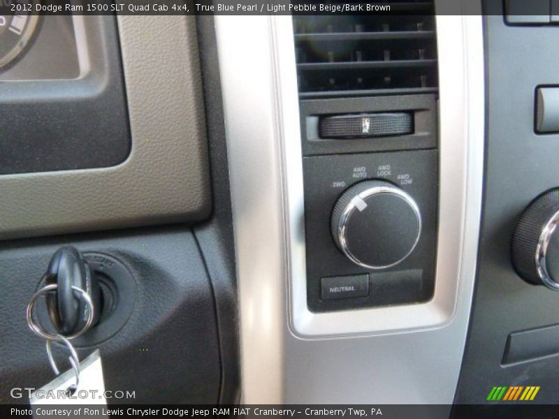 True Blue Pearl / Light Pebble Beige/Bark Brown 2012 Dodge Ram 1500 SLT Quad Cab 4x4