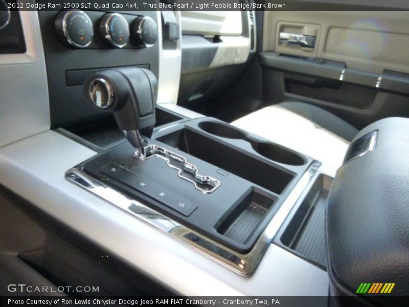 True Blue Pearl / Light Pebble Beige/Bark Brown 2012 Dodge Ram 1500 SLT Quad Cab 4x4