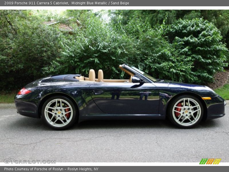 Midnight Blue Metallic / Sand Beige 2009 Porsche 911 Carrera S Cabriolet