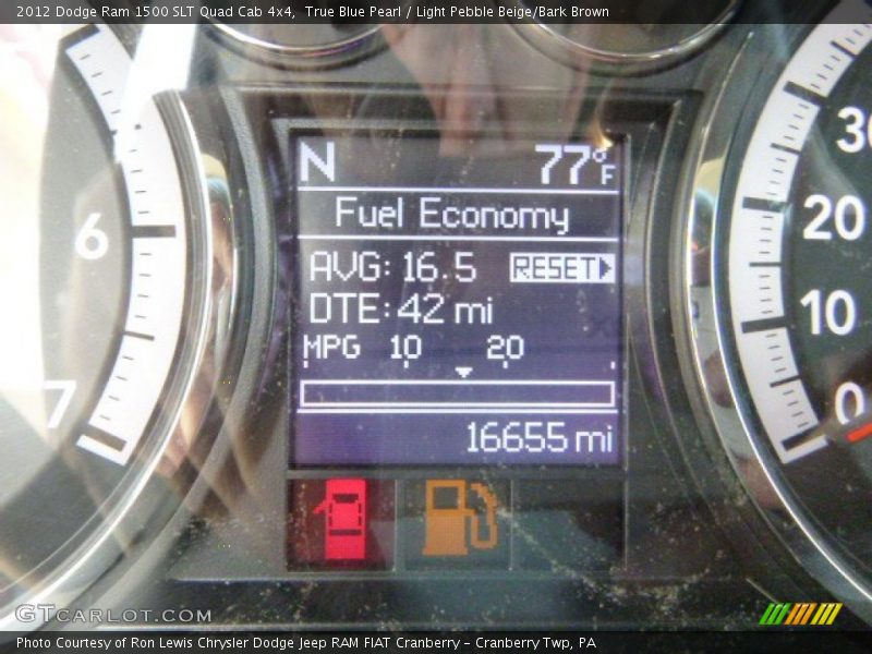 True Blue Pearl / Light Pebble Beige/Bark Brown 2012 Dodge Ram 1500 SLT Quad Cab 4x4