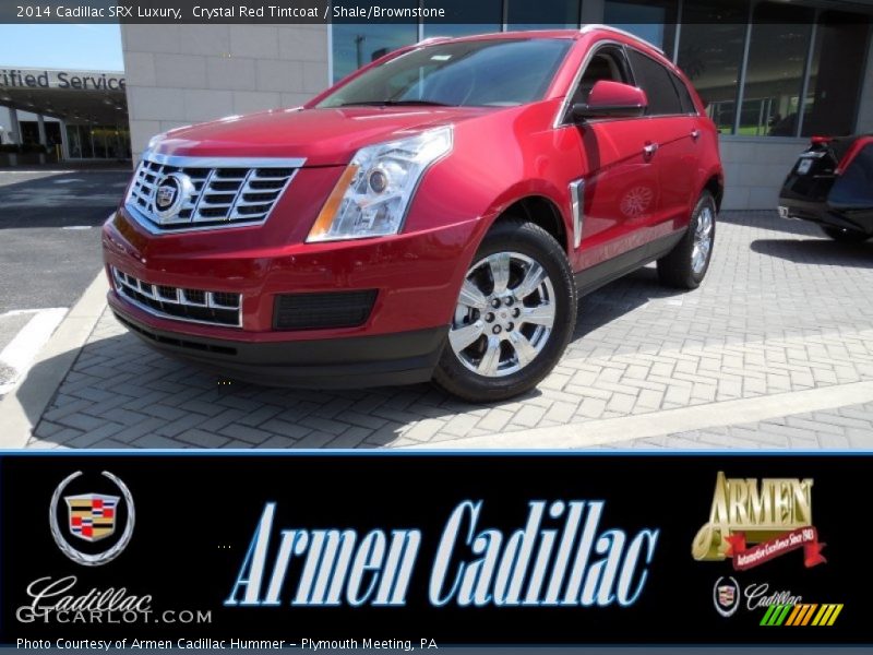 Crystal Red Tintcoat / Shale/Brownstone 2014 Cadillac SRX Luxury