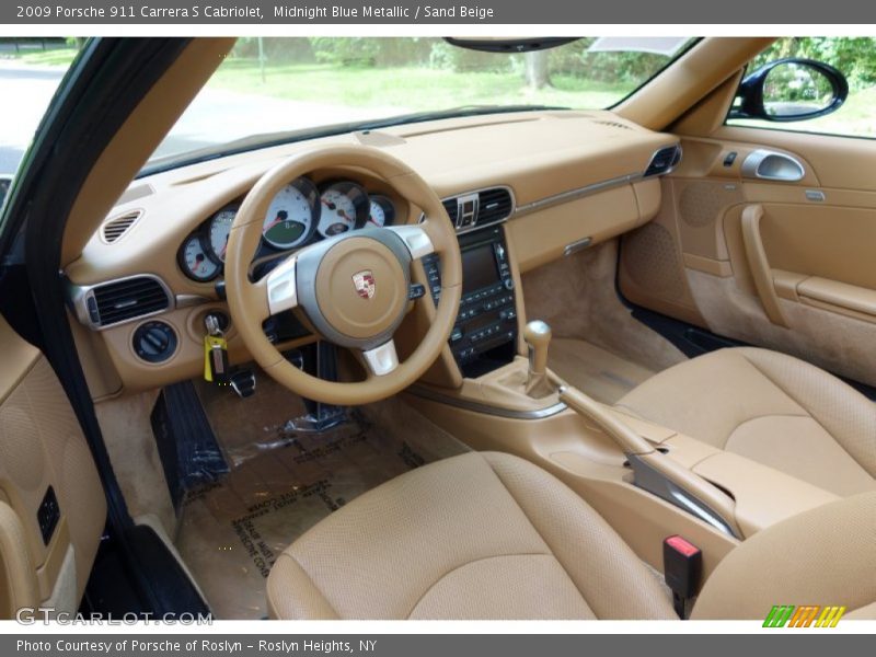 Midnight Blue Metallic / Sand Beige 2009 Porsche 911 Carrera S Cabriolet