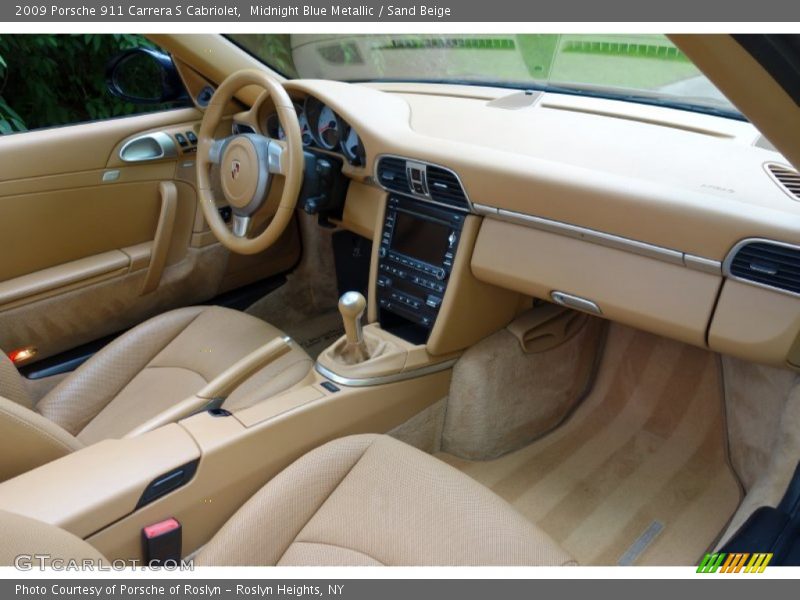 Midnight Blue Metallic / Sand Beige 2009 Porsche 911 Carrera S Cabriolet