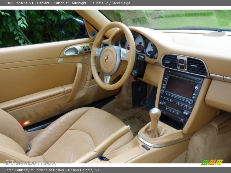 Midnight Blue Metallic / Sand Beige 2009 Porsche 911 Carrera S Cabriolet