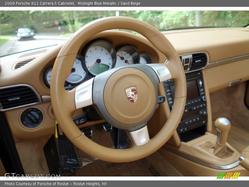 Midnight Blue Metallic / Sand Beige 2009 Porsche 911 Carrera S Cabriolet