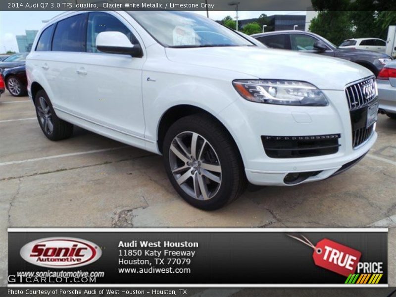 Glacier White Metallic / Limestone Gray 2014 Audi Q7 3.0 TFSI quattro