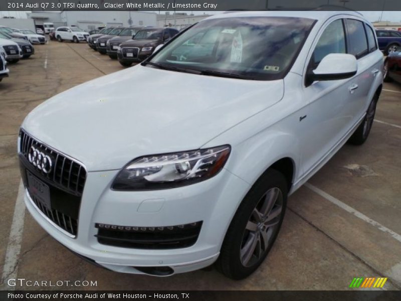 Glacier White Metallic / Limestone Gray 2014 Audi Q7 3.0 TFSI quattro