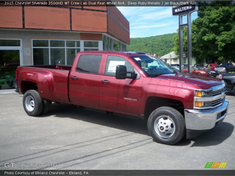 Deep Ruby Metallic / Jet Black/Dark Ash 2015 Chevrolet Silverado 3500HD WT Crew Cab Dual Rear Wheel 4x4
