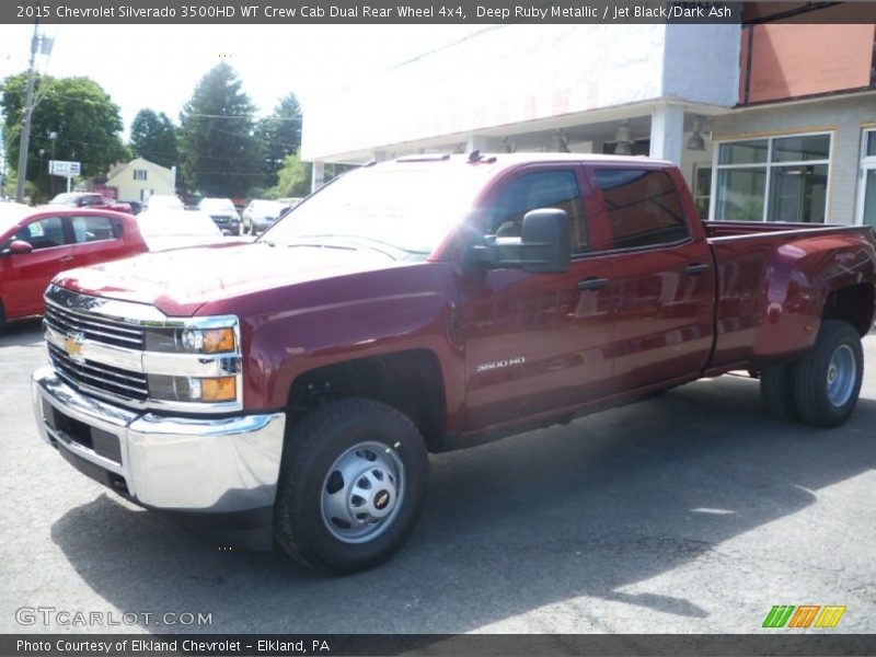 Deep Ruby Metallic / Jet Black/Dark Ash 2015 Chevrolet Silverado 3500HD WT Crew Cab Dual Rear Wheel 4x4