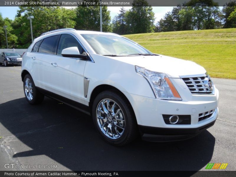 Platinum Ice Tricoat / Shale/Brownstone 2014 Cadillac SRX Performance