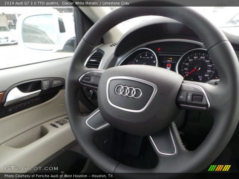 Glacier White Metallic / Limestone Gray 2014 Audi Q7 3.0 TFSI quattro