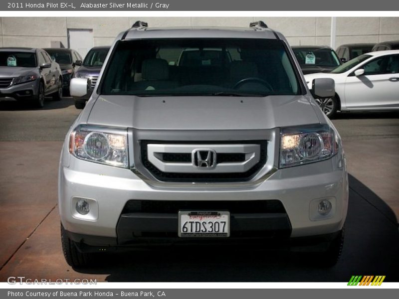 Alabaster Silver Metallic / Gray 2011 Honda Pilot EX-L