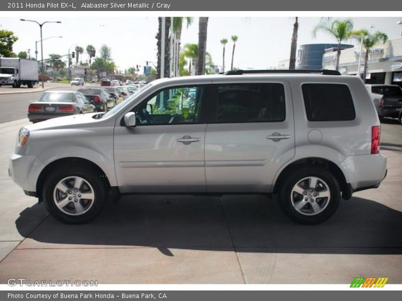 Alabaster Silver Metallic / Gray 2011 Honda Pilot EX-L