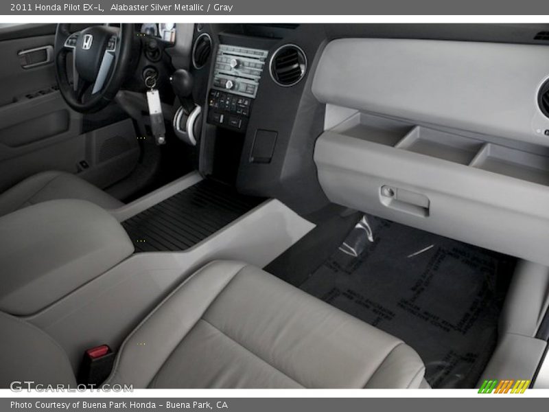 Alabaster Silver Metallic / Gray 2011 Honda Pilot EX-L