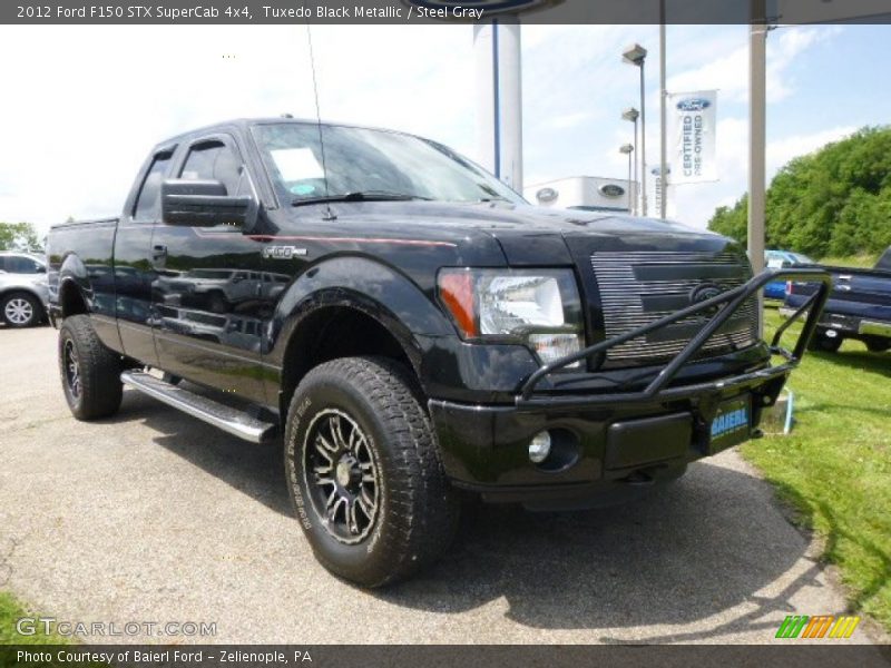 Tuxedo Black Metallic / Steel Gray 2012 Ford F150 STX SuperCab 4x4