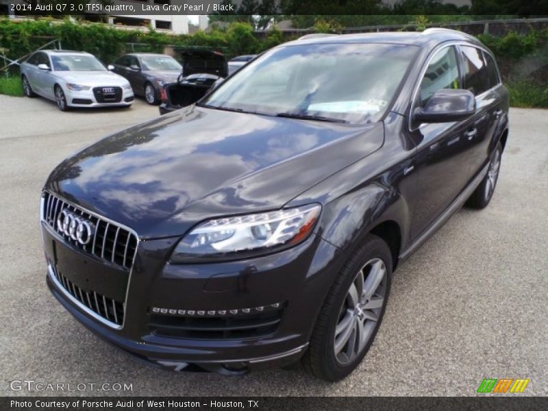 Lava Gray Pearl / Black 2014 Audi Q7 3.0 TFSI quattro