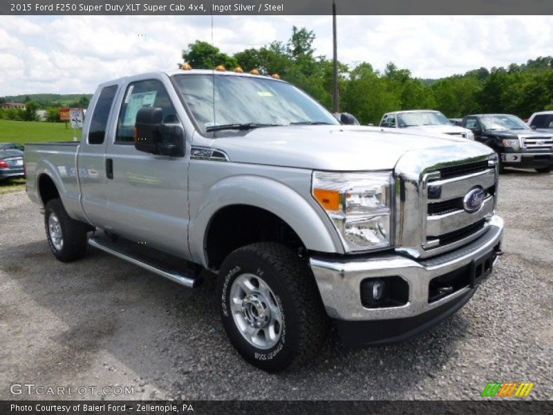 Ingot Silver / Steel 2015 Ford F250 Super Duty XLT Super Cab 4x4