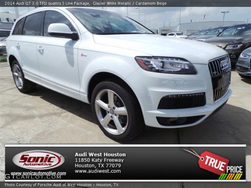 Glacier White Metallic / Cardamom Beige 2014 Audi Q7 3.0 TFSI quattro S Line Package
