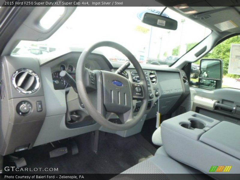 Ingot Silver / Steel 2015 Ford F250 Super Duty XLT Super Cab 4x4