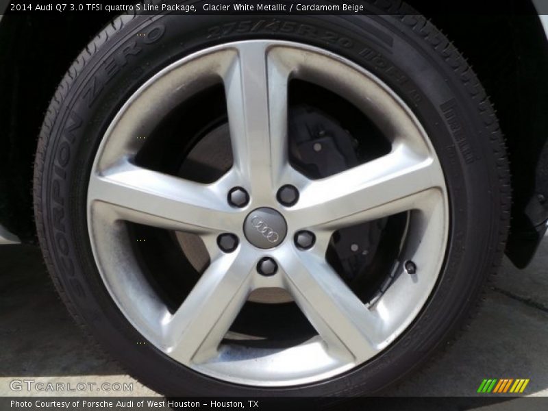 Glacier White Metallic / Cardamom Beige 2014 Audi Q7 3.0 TFSI quattro S Line Package