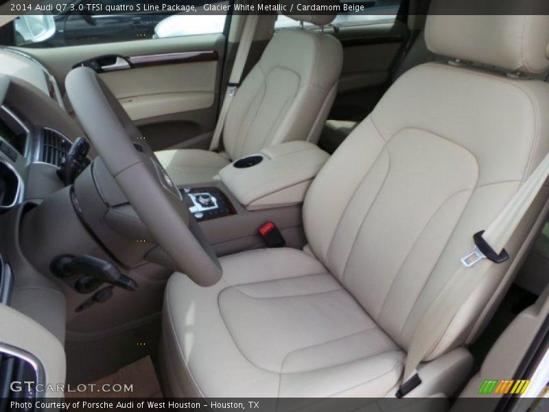 Glacier White Metallic / Cardamom Beige 2014 Audi Q7 3.0 TFSI quattro S Line Package