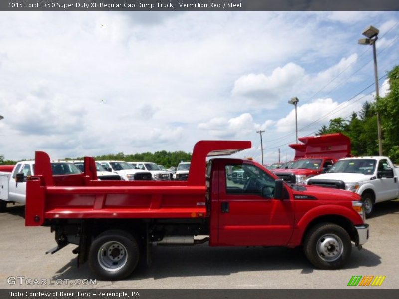 Vermillion Red / Steel 2015 Ford F350 Super Duty XL Regular Cab Dump Truck