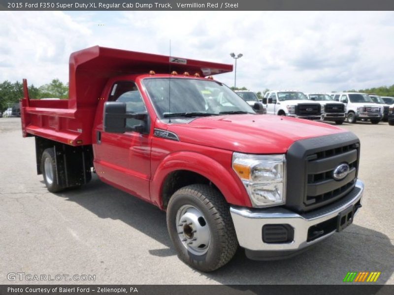Front 3/4 View of 2015 F350 Super Duty XL Regular Cab Dump Truck